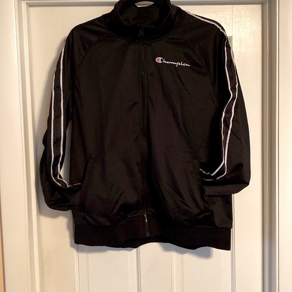 Champion Track Jacket Full Zip Black & White Women’s XL